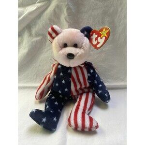 RARE 1999 Ty Spangle Beanie Baby Pink Face w/ Tag Errors MINT